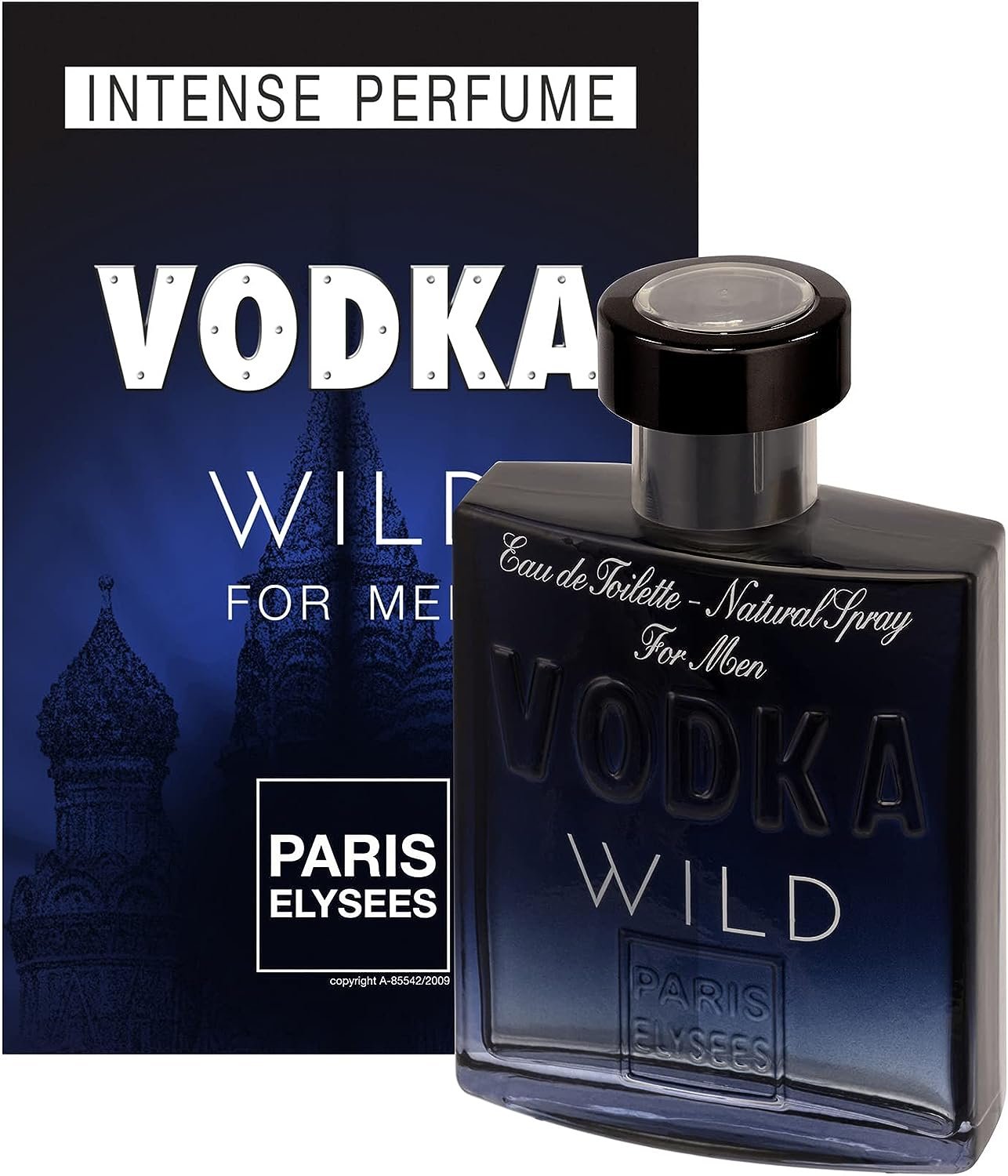 Frasco do perfume masculino barato Paris Elysees Vodka Wild