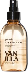 Victoria's Secret Pink Vanilla Hair & Body Mist, Perfume Spray para Mulheres (227 g)
