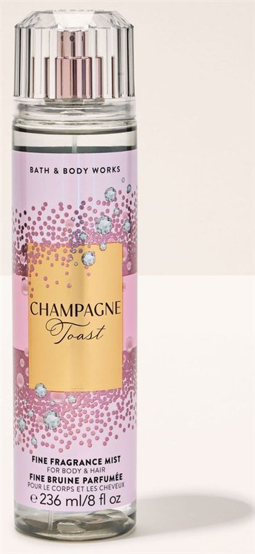 Frasco do body mist Champagne Toast, da Bath and Body Works