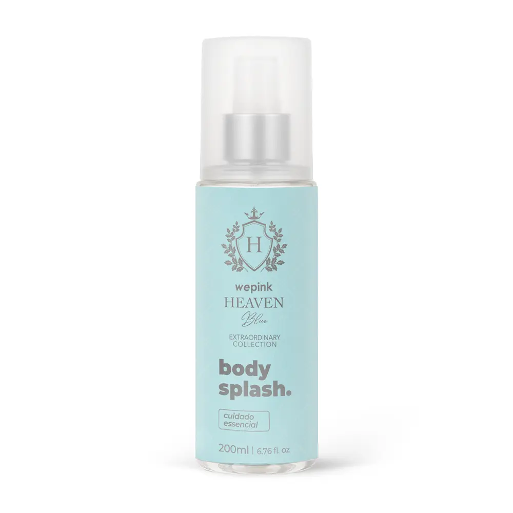 Body splash masculino Wepink Heaven Blue desodorante colônia 200 ml, frasco azul-claro