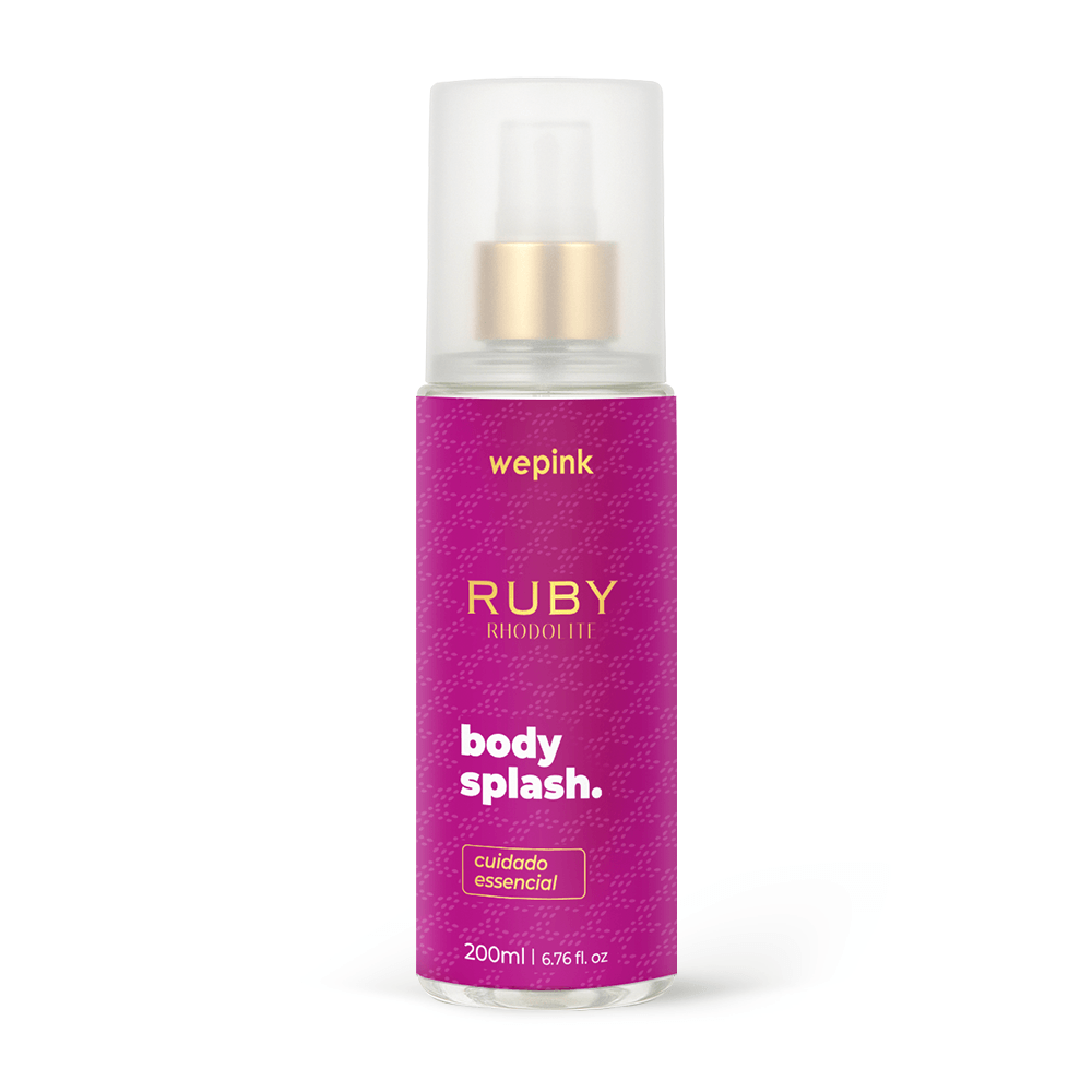 Body splash Wepink Ruby Rhodolite desodorante colônia 200 ml, frasco rosa-pink