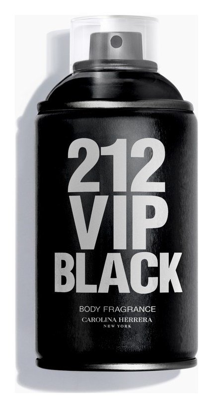 Body splash masculino importado: body spray 212 VIP Black Carolina Herrera 250 ml, lata preta