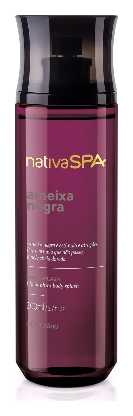 Melhor body splash: Nativa SPA Ameixa Negra, de O Boticário, frasco vinho de 200 ml