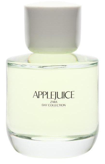 Perfume Zara feminino fresco: Applejuice Eau de Toilette 90 ml, frasco verde-claro com tampa branca