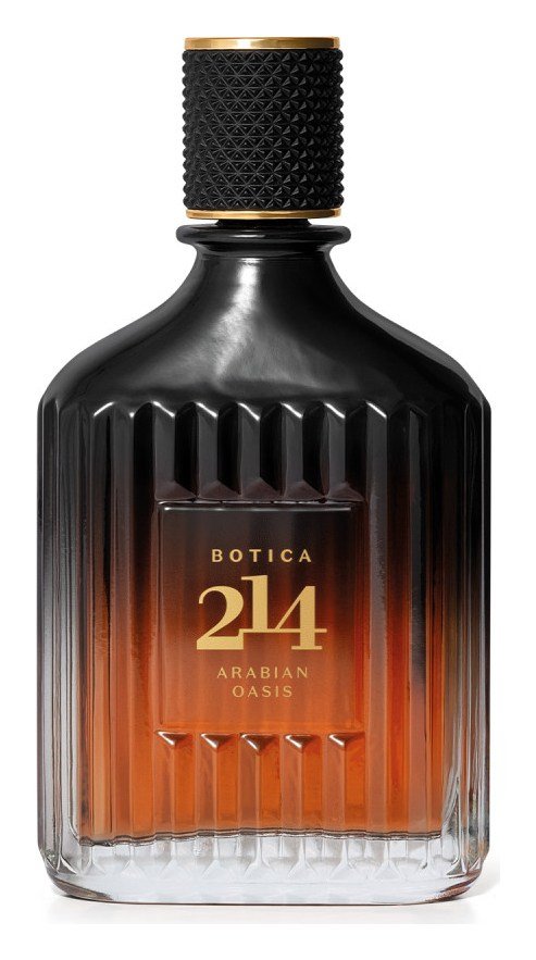 Perfume masculino Boticário Botica 214 Arabian Oasis Eau de Parfum 90 ml, frasco âmbar e preto