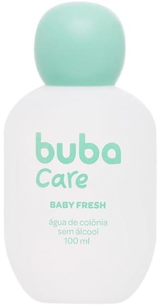 Água de colônia Buba Care Baby Fresh, 100 ml, frasco branco com tampa verde