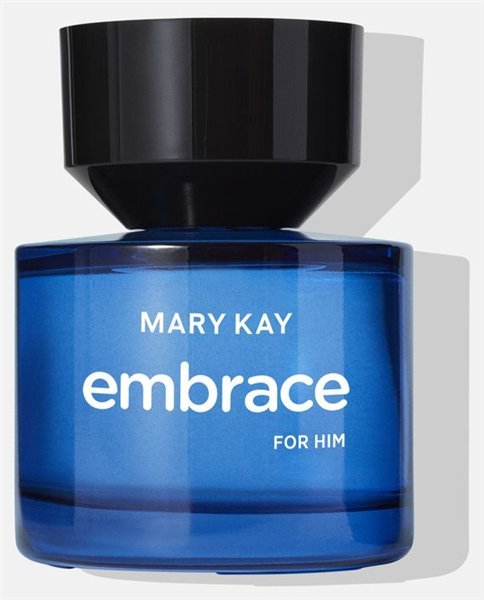 Perfume masculino Embrace for Him Deo Colônia 60 ml, da Mary Kay, frasco azul