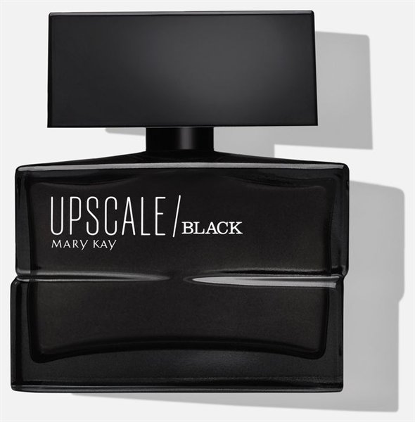 Perfume masculino Upscale Black Deo Colônia 75 ml, da Mary Kay, frasco preto