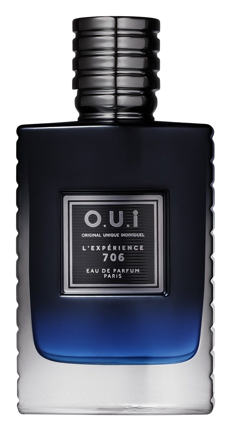 Perfume masculino O.U.i L'Expérience 706 Eau de Parfum 75 ml, frasco azul