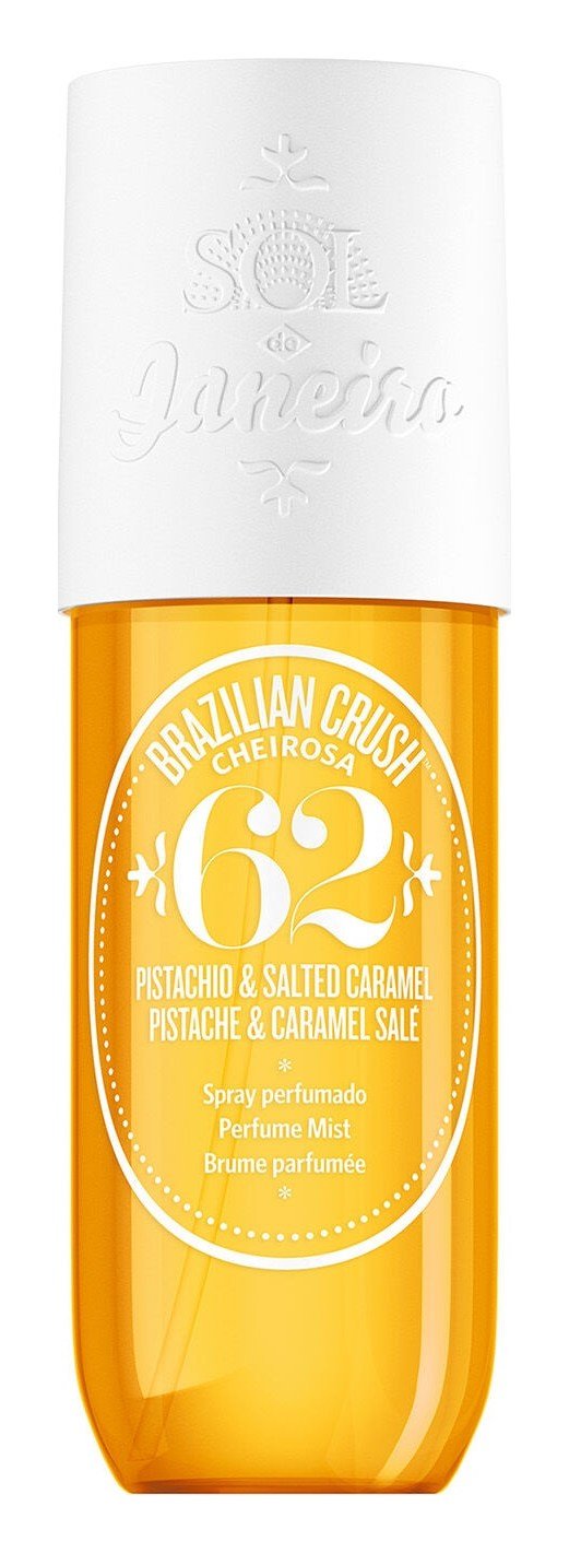 Body splash Sol de Janeiro Brazilian Crush Cheirosa '62, frasco amarelo com tampa branca