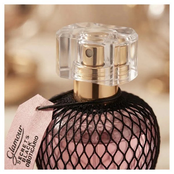 Perfume feminino Boticário Glamour Secrets Black desodorante colônia 75 ml