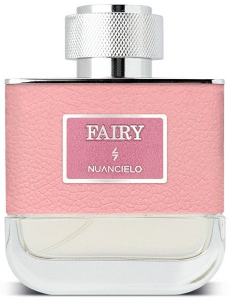 Frasco rosa do perfume feminino Fairy, da Nuancielo