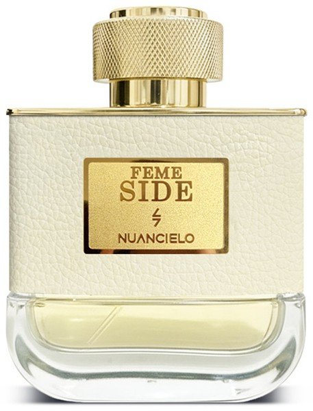 Perfume feminino Feme Side Deo Parfum 100 ml, da Nuancielo, frasco creme