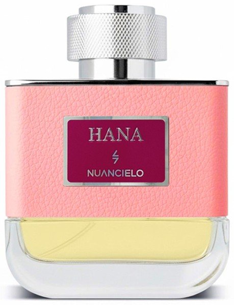 Perfume feminino Hana Deo Parfum 100 ml, da Nuancielo, frasco rosa