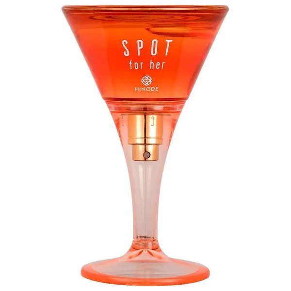 Perfume Hinode Spot Sunset For Her 75 ml, frasco em forma de taça
